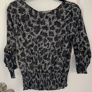 NWOT - Michael Kors Smocked Hem Top